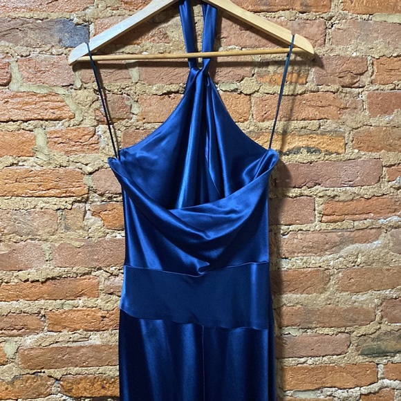 ABS Allen Schwartz Dresses Abs Satin Royal Blue Size 6 Wedding
